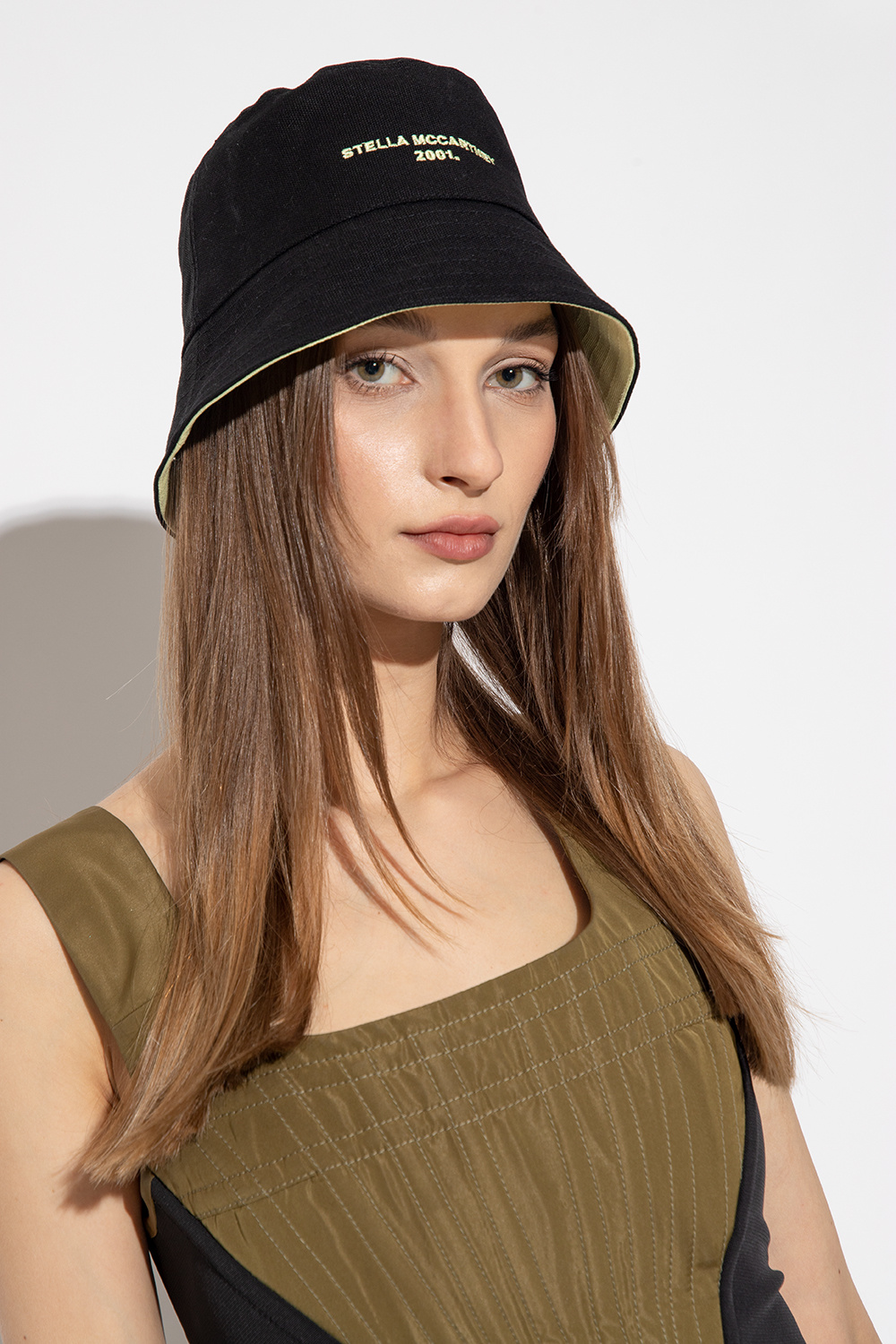 Black Bucket hat with logo Stella McCartney - Vitkac Canada